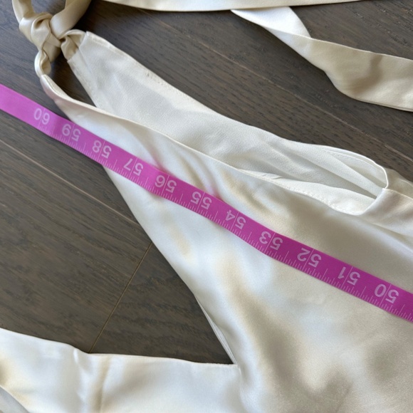 Reformation Pernille Ivory Silk Dress White Wedding Tie Sleeve SMALL - with tag - Picture 14 of 14